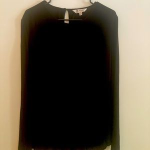 Women’s Black Pleated Blouse